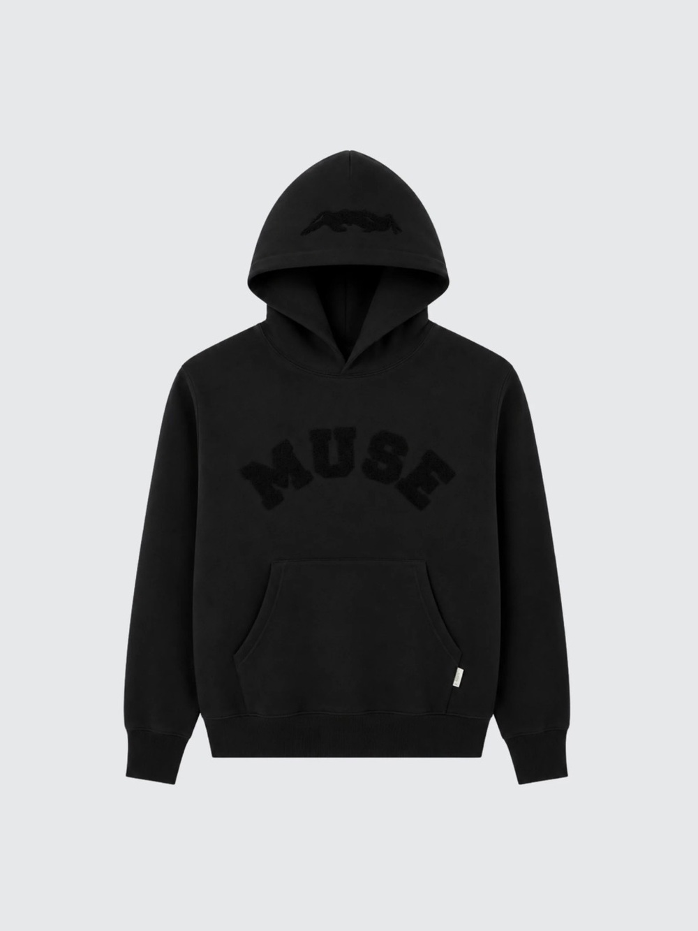 Heavyweight Chenille Hoodie - Coal Black